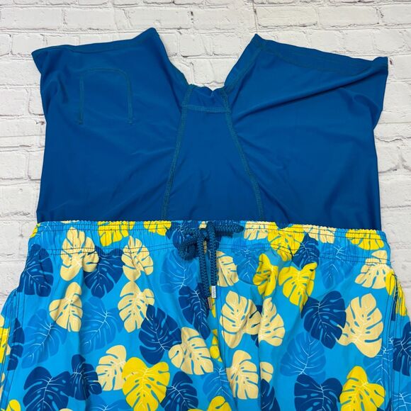 NWT Capelle Men Collin Aqua Swim Trunks Shorts Size XXL 2XL Floral C006 -23 - Picture 11 of 16